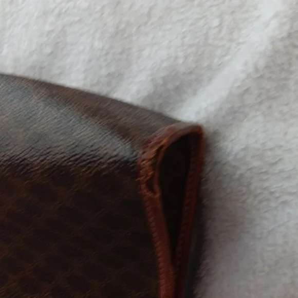 Celine Brown Toiletry Bag with Leather Trim - Picture 11 of 14